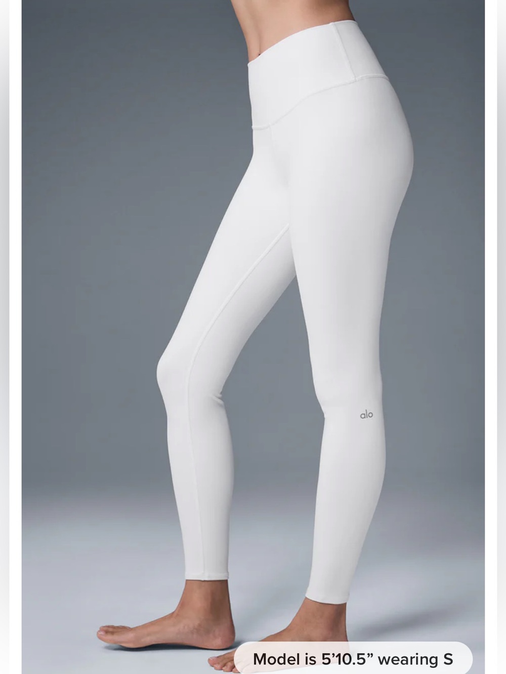 ALO Yoga White High-Waist Airbrush Leggings - Picture 2 of 5